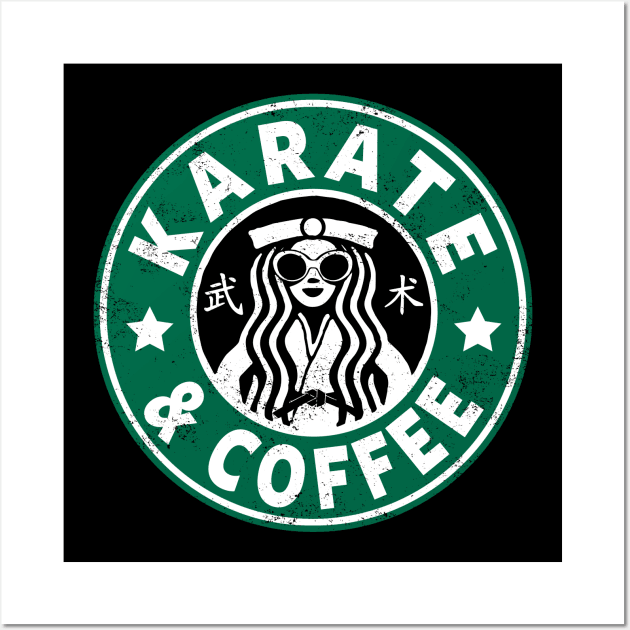 KARATE - KARATE AND COFFEE Wall Art by Tshirt Samurai